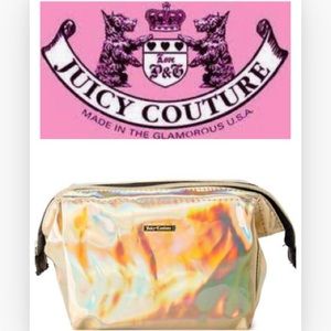 Juicy Couture Gold Holographic Makeup Travel Bag Makeup Purse